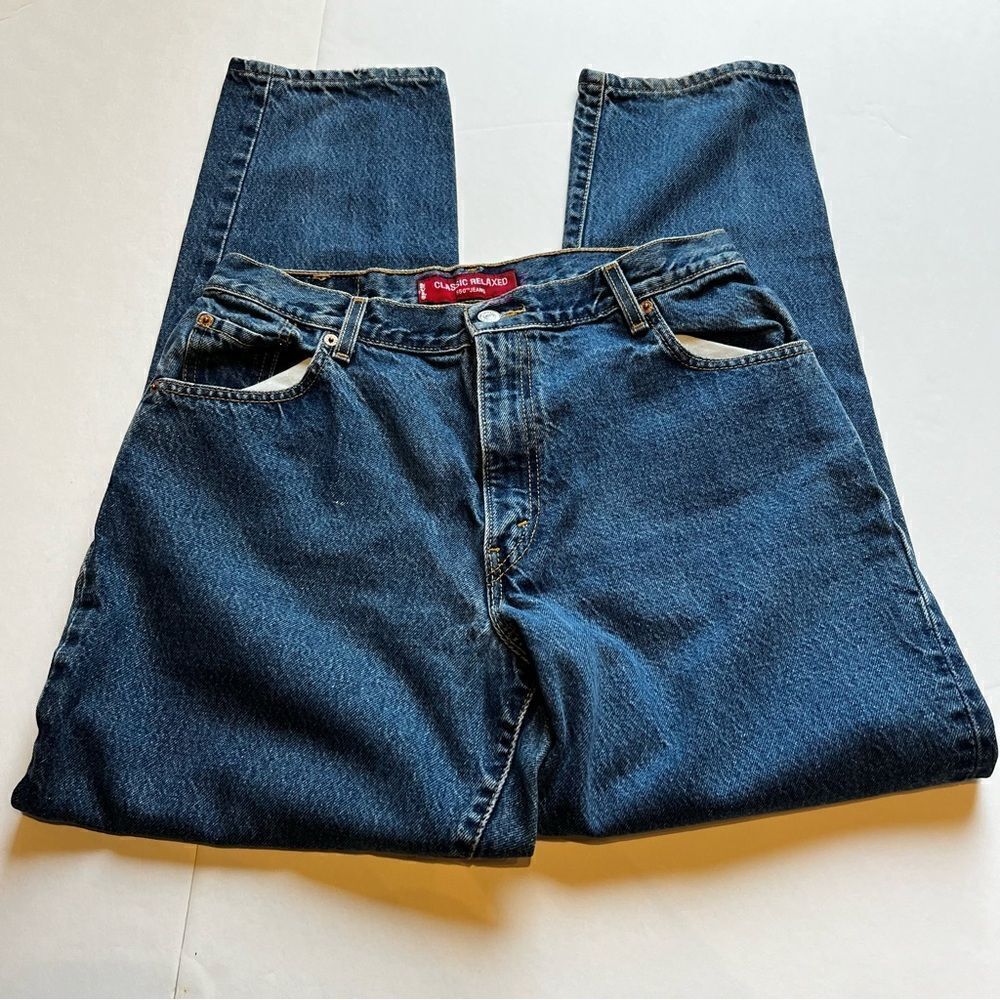 Levi's Women's 550 Faded Blue Denim Jeans Size 14 Mis M High Rise